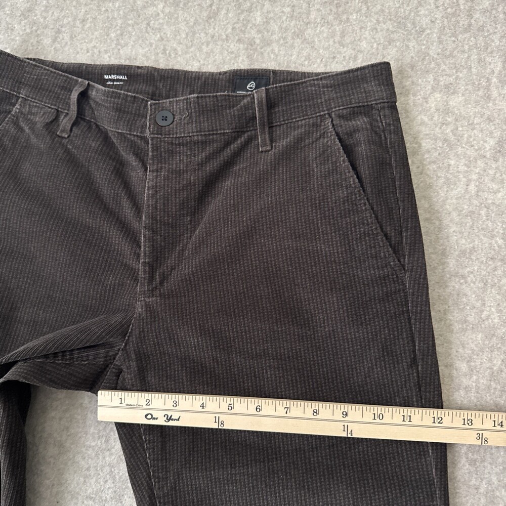 AG Marshall Corduroy Trouser Mens 33x31 Brown Slim Fit - Picture 7 of 16